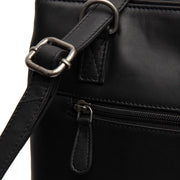 Solid Antique Brass Hardware &amp; Heavy-Duty Dual Zipper Detail on Raynor Full-Grain Leather Tote Bag نسائي