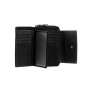 Ascot Full-Grain Leather Wallet نسائي - Structured Side Profile Showing Gusset Depth &amp; Expansion Capacity