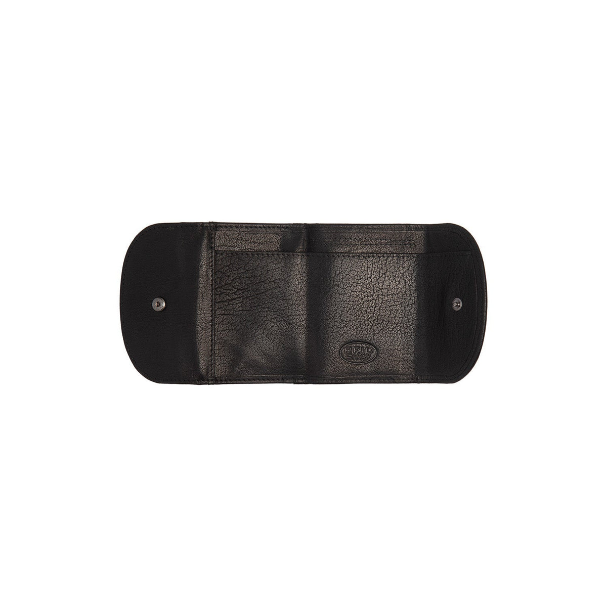 Newton Full-Grain Leather Wallet نسائي - Structured Side Profile Showing Gusset Depth &amp; Expansion Capacity