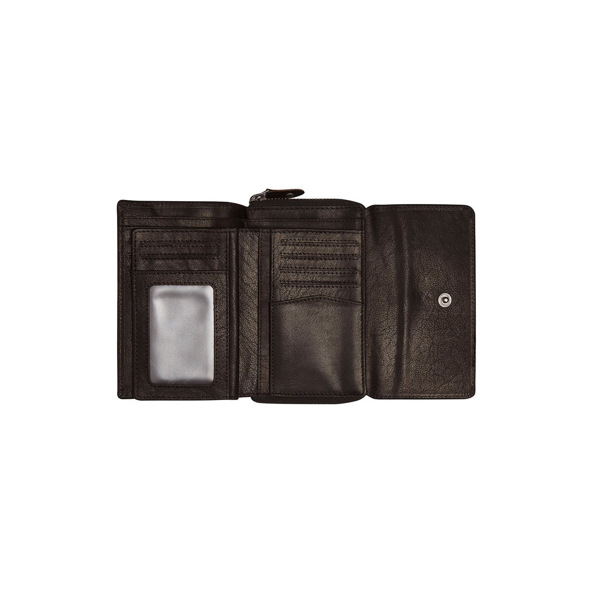 
Classic 100% Full-Grain leather Wallet - عرض خلفي يوضح أحزمة الجلد المقواة والخياطة المتقنة
