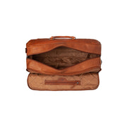 Cognac Leather Weekender Trolley Jayven نسائي, detail view 4
