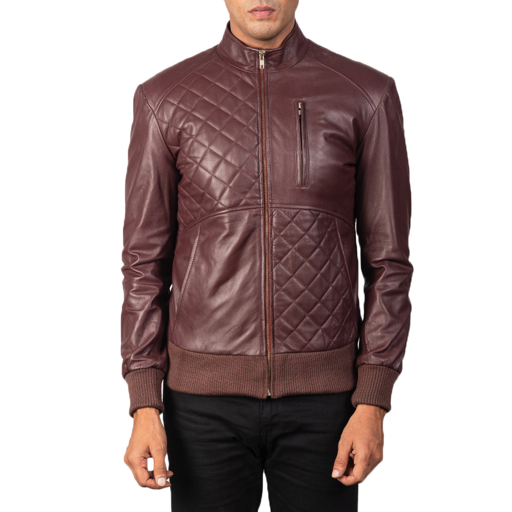 Moda جاكيت بومبر جلد رجالي – alternate product view 3