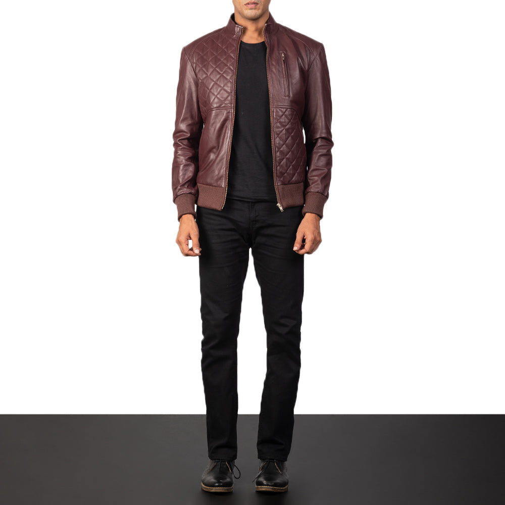 Moda جاكيت بومبر جلد رجالي – alternate product view 4
