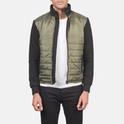 
Nashville مبطن ومحاك أخضر Windbreaker جاكيت جلد رجالي in Green & Black Nylon (Torso) &Amp; Knitted Fabric (Sleeves) - عرض أمامي وقَصّة مفصلة أنيقة | شراء أونلاين عبر المتجر الرسمي