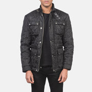 
Nelson مبطن ومحاك أسود Windbreaker جاكيت جلد رجالي in Black Polyester - عرض أمامي وقَصّة مفصلة أنيقة | شراء أونلاين عبر المتجر الرسمي