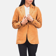 
Norma Brown Suede Blazer in Brown Cowhide Nubuck - عرض أمامي وقَصّة مفصلة أنيقة | شراء أونلاين عبر المتجر الرسمي