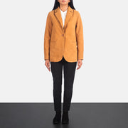 
Norma Brown Suede Blazer - عرض جانبي يوضح قَصّة الأكمام المريحة