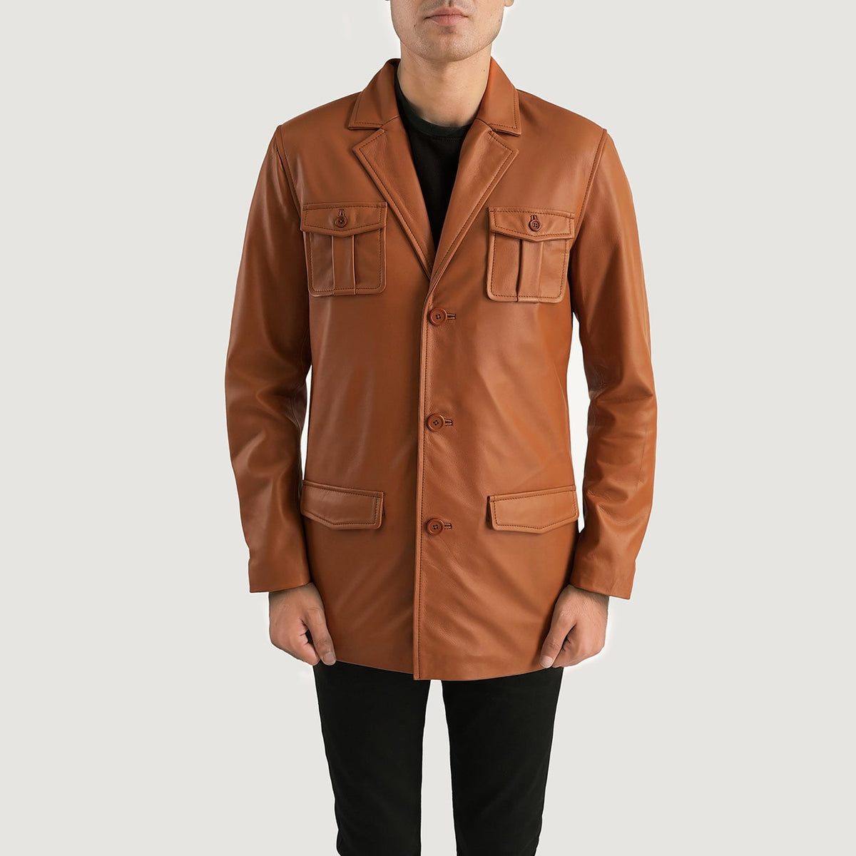 
Ray Cutler جاكيت جلد رجالي – alternate product view 1