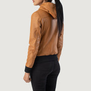 
Rebella Hooded جاكيت بومبر جلد نسائي – alternate product view 5