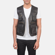 
Safari بني صديري جلد رجالي in Brown Sheepskin Leather - عرض أمامي وقَصّة مفصلة أنيقة | شراء أونلاين عبر المتجر الرسمي