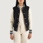 Savant Varsity جاكيت جلد نسائي – alternate product view 1