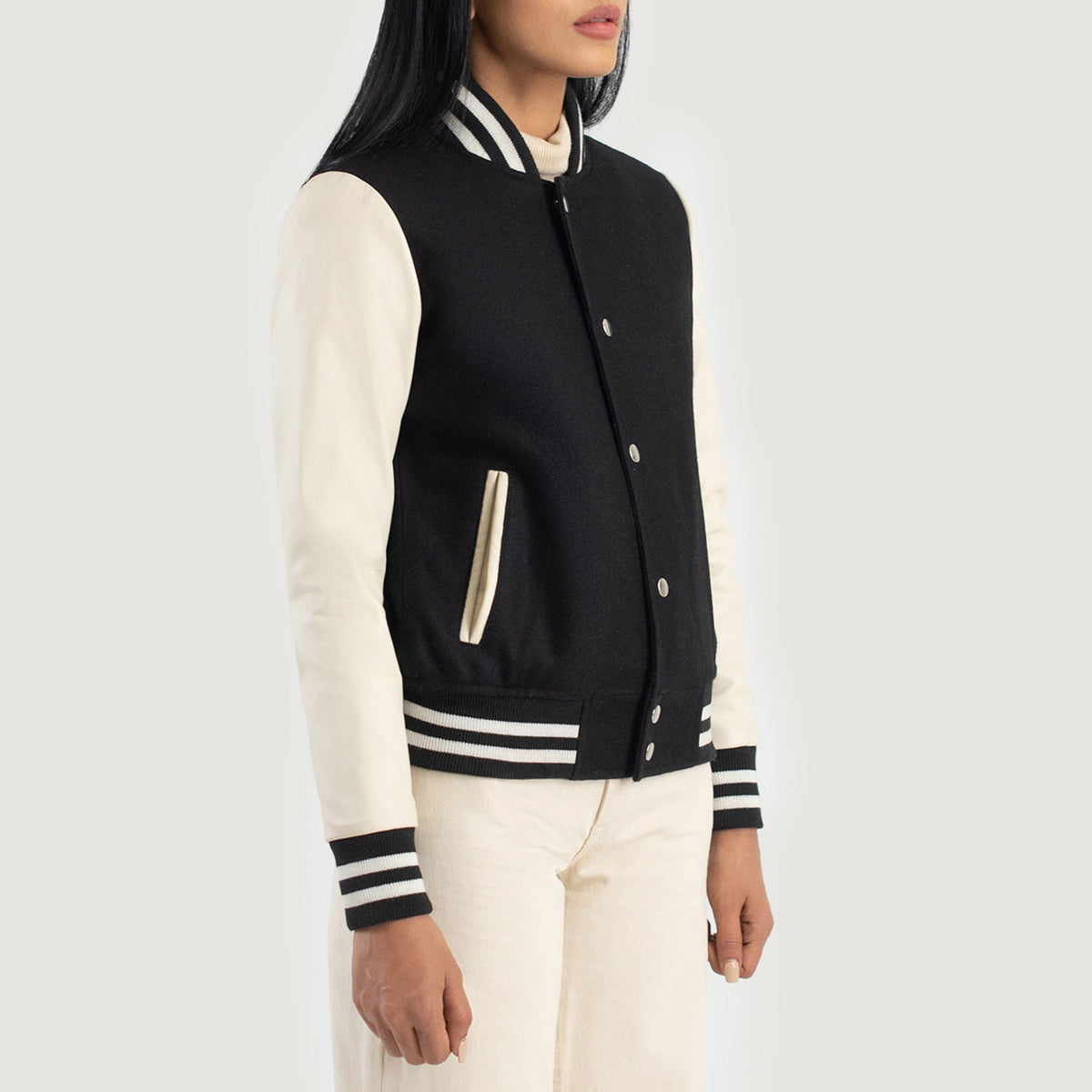 Savant Varsity جاكيت جلد نسائي – alternate product view 2