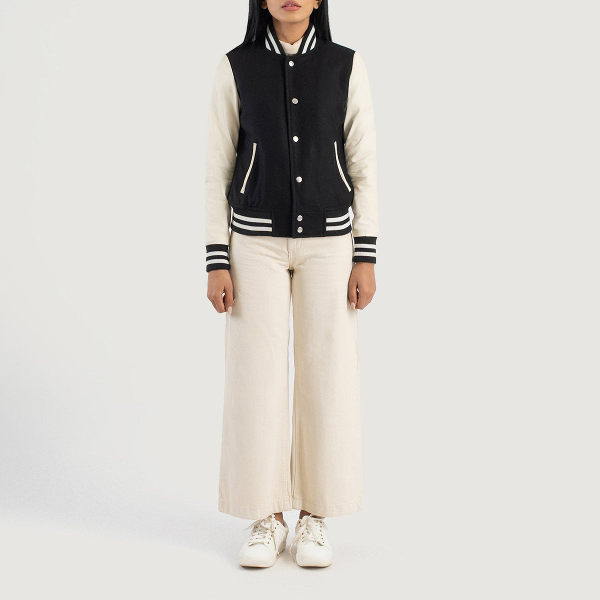 Savant Varsity جاكيت جلد نسائي – alternate product view 3