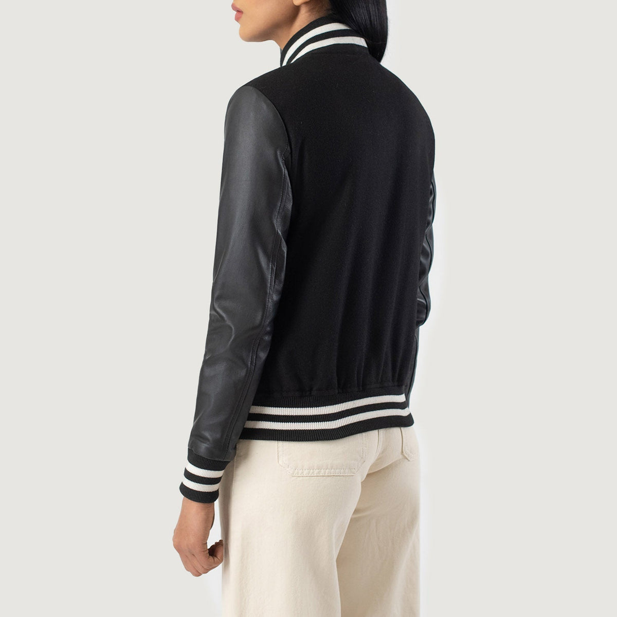 Savant Varsity جاكيت جلد نسائي – alternate product view 5