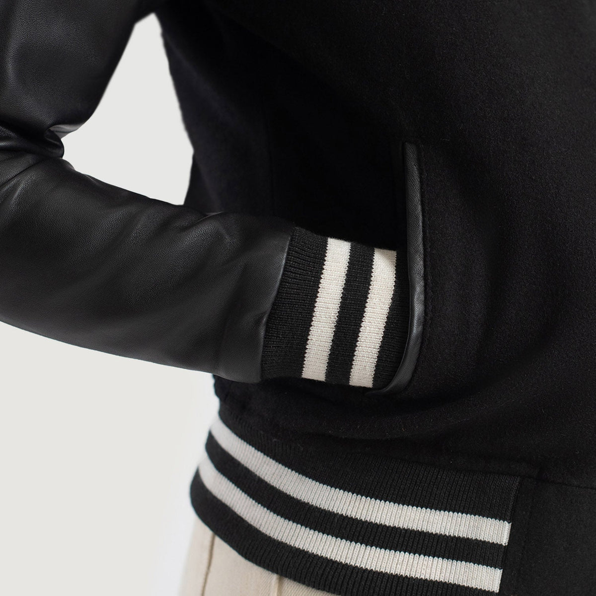 Savant Varsity جاكيت جلد نسائي – alternate product view 6