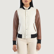 Savant Varsity جاكيت جلد نسائي – alternate product view 4