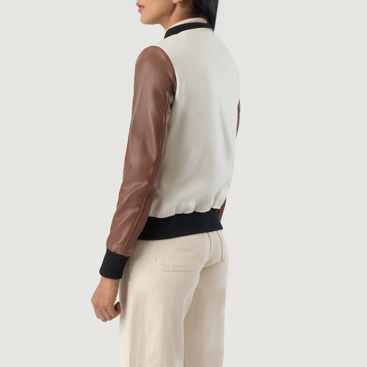 Savant Varsity جاكيت جلد نسائي – alternate product view 5