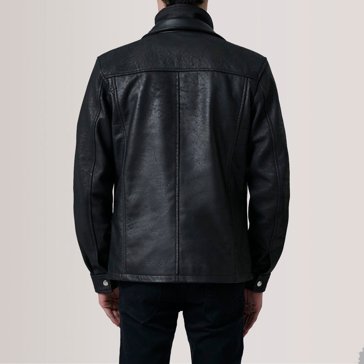 Authentic Sheepskin Snuffed with Snuffed Finish Grain Texture &amp; Heavy-Duty Seam Stitching Detail