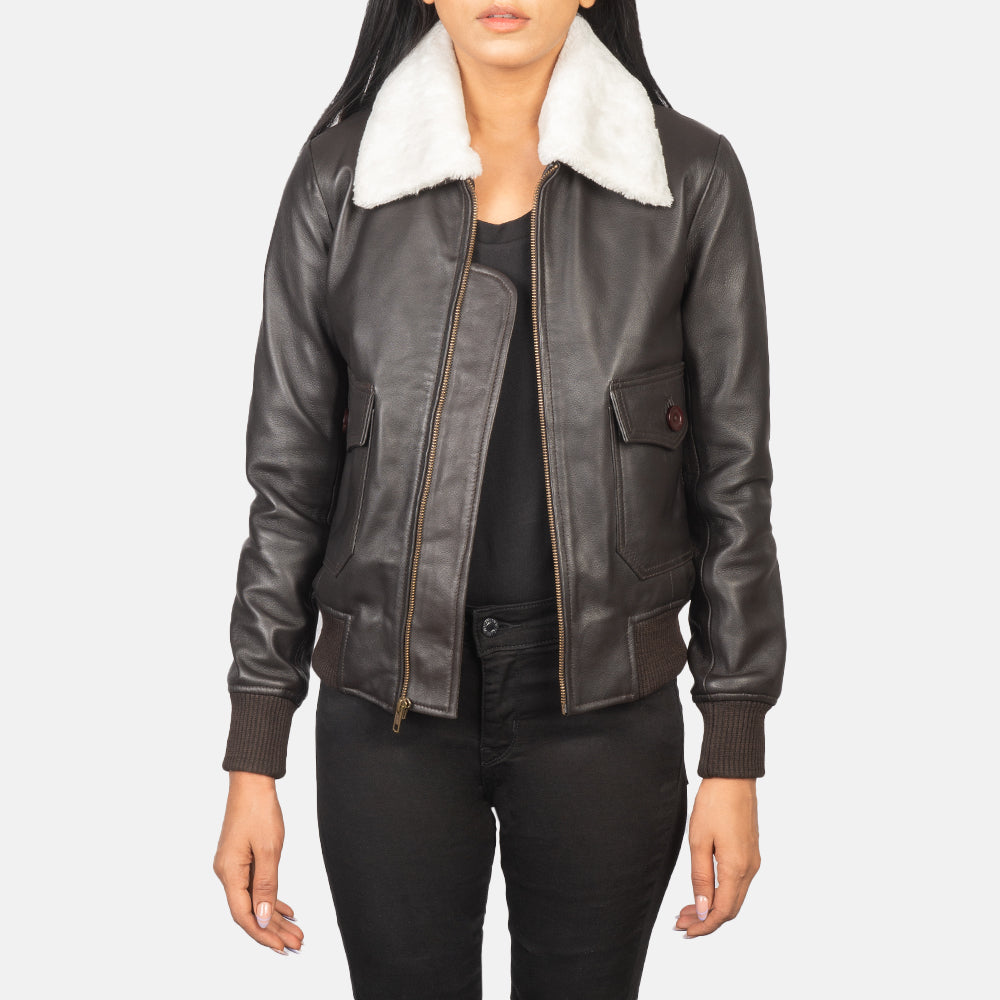 Stella G-1 جاكيت بومبر جلد نسائي – alternate product view 1