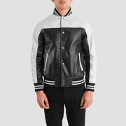 
Terrance أسود Varsity جاكيت جلد رجالي – alternate product view 4