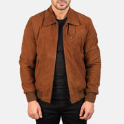 
Tomchi بيج تان Suede جاكيت جلد رجالي in Brown Goatskin Suede - عرض أمامي وقَصّة مفصلة أنيقة | شراء أونلاين عبر المتجر الرسمي