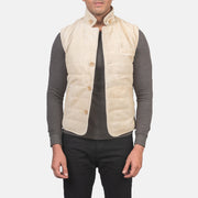 
Tony Off-White Suede Vest رجالي رجالي in Off-White Goatskin Suede - عرض أمامي وقَصّة مفصلة أنيقة | شراء أونلاين عبر المتجر الرسمي