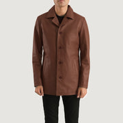 
Urban Slate بني معطف جلد فاخر رجالي in Brown Cowhide Leather - عرض أمامي وقَصّة مفصلة أنيقة | شراء أونلاين عبر المتجر الرسمي