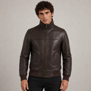 
Dark بني Sheepskin جاكيت بومبر جلد رجالي in Dark Brown Authentic Sheepskin &Amp; Shearling - عرض أمامي وقَصّة مفصلة أنيقة | شراء أونلاين عبر المتجر الرسمي
