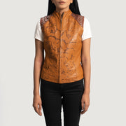 
Westina بيج تان Dye صديري جلد نسائي in Tan Brown Sheepskin Dip &Amp; Dye - عرض أمامي وقَصّة مفصلة أنيقة | شراء أونلاين عبر المتجر الرسمي