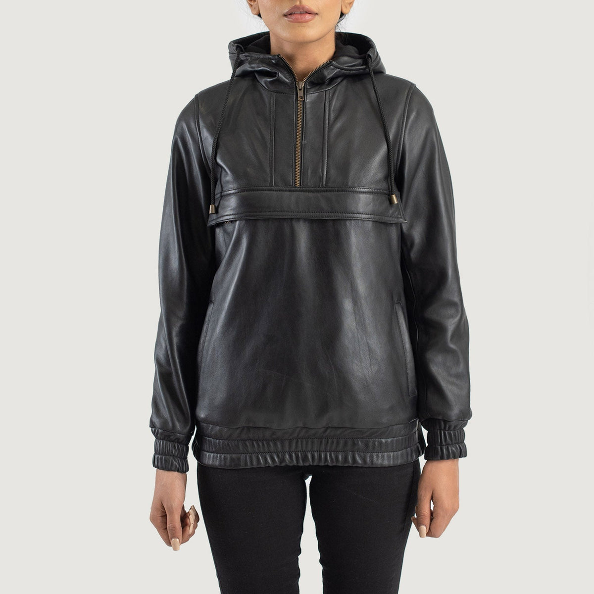 Zest Hooded Pullover جاكيت جلد نسائي – alternate product view 1