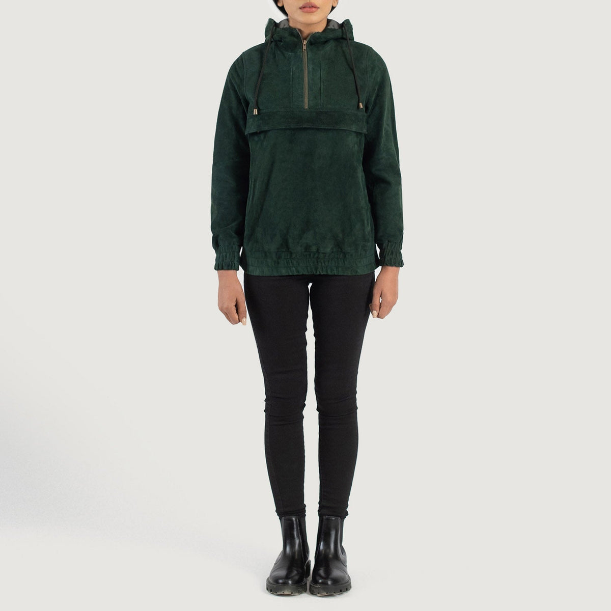Zest Hooded Pullover جاكيت جلد نسائي – alternate product view 3